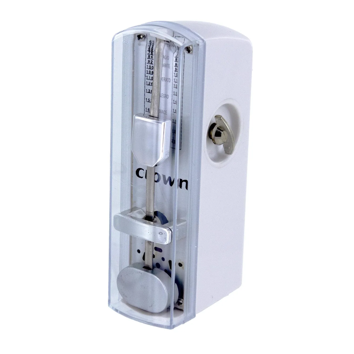 Crown Mini Metronom Weiß mechanisch Geigenkasten Taktgeber