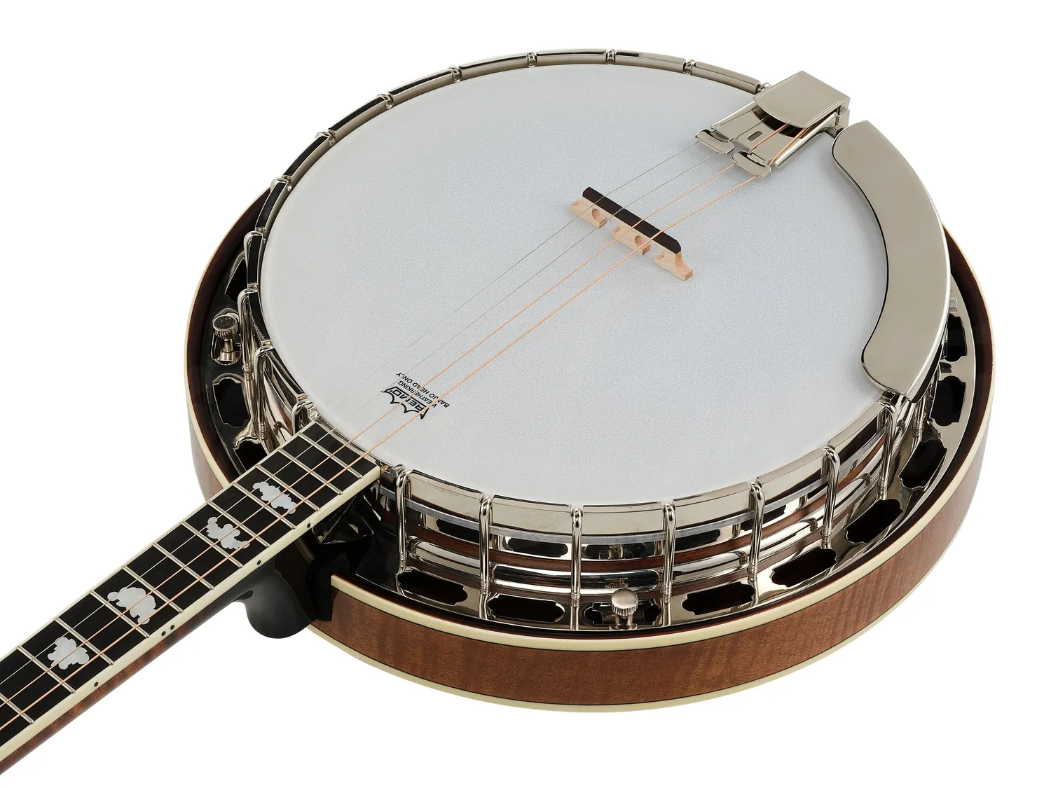 Harley Benton Bluegrass BJ-74Pro 4-Saiter Banjo Brown Burst mit Koffer