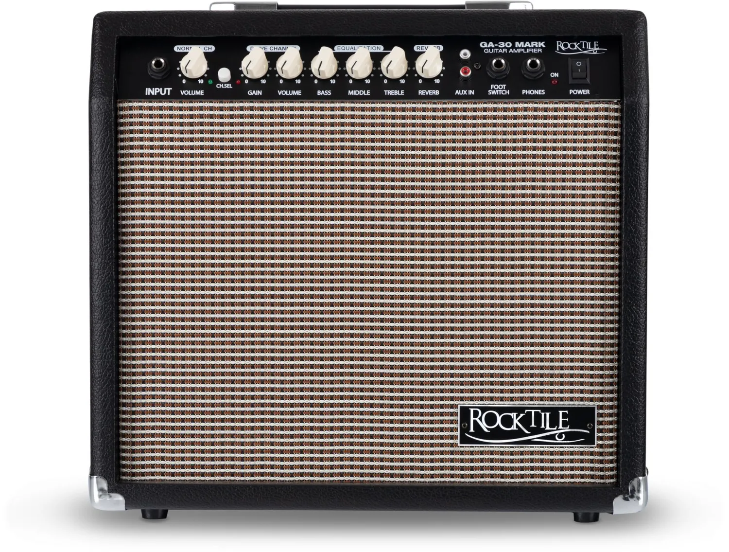 Rocktile GA-30 Mark Gitarrenverstärker 30W Combo schwarz mit Hall