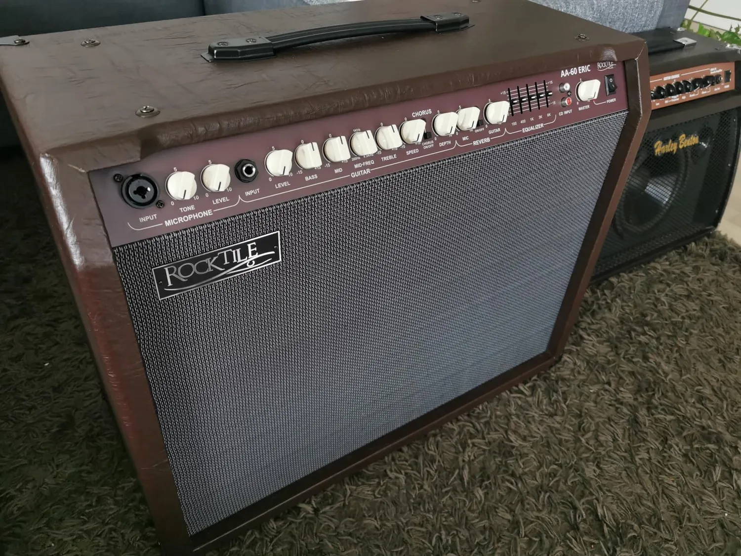 Rocktile AA-60 Eric Akustikverstärker 60W braun 2-Kanal