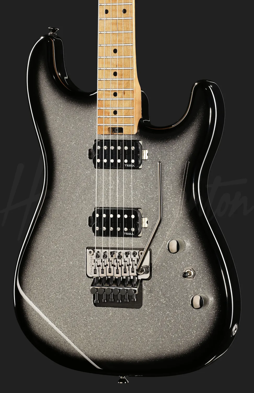 Harley Benton ST-80FR MN E-Gitarre Silver Sparkle Floyd Rose