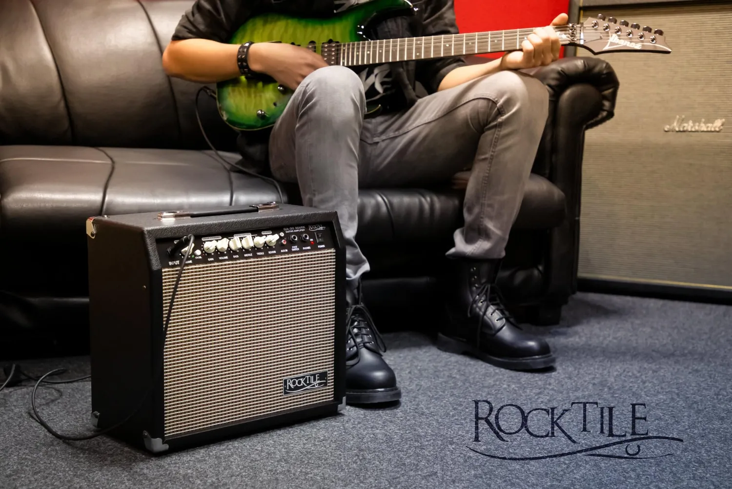 Rocktile GA-30 Mark Gitarrenverstärker 30W Combo schwarz mit Hall