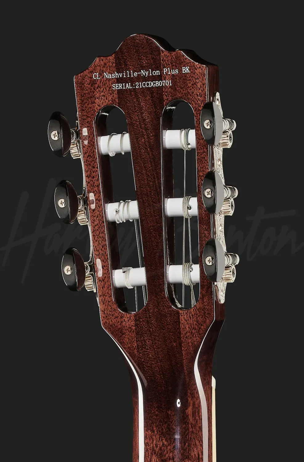 Harley Benton Nashville Nylon Plus Konzertgitarre Schwarz Fichte