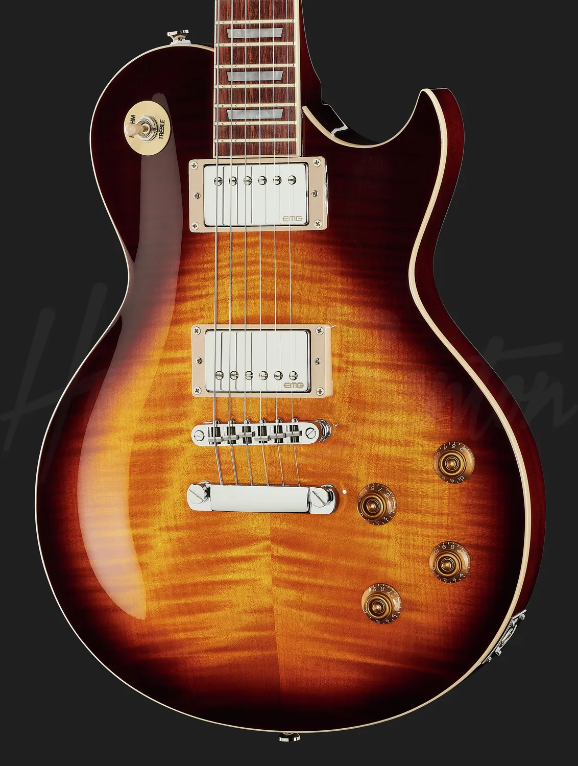 Harley Benton SC-550 Plus EMG E-Gitarre Faded Tobacco