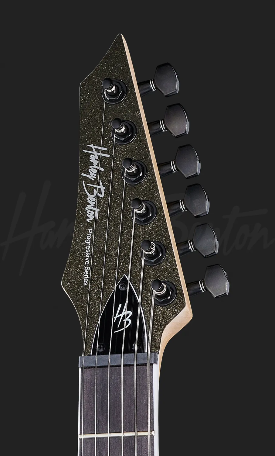 Harley Benton R-446LH E-Gitarre Graphite Metallic links