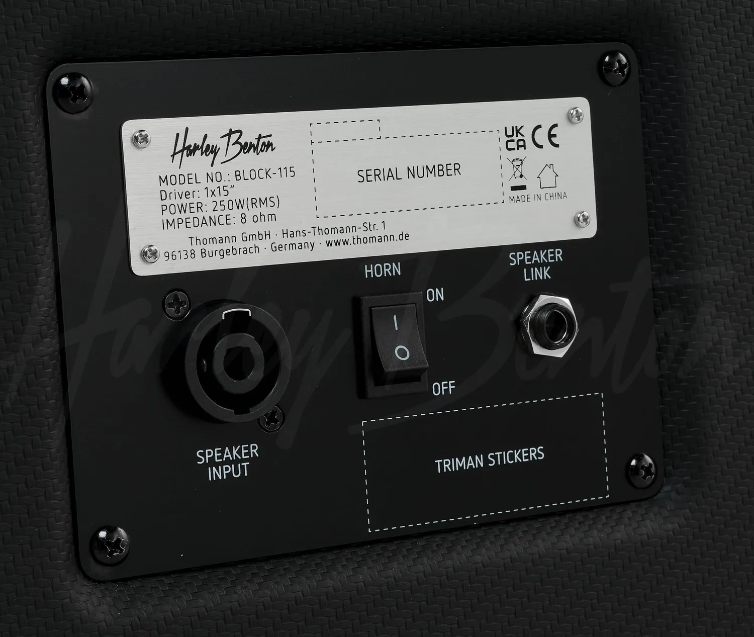 Harley Benton Block-115V Bassbox 250W