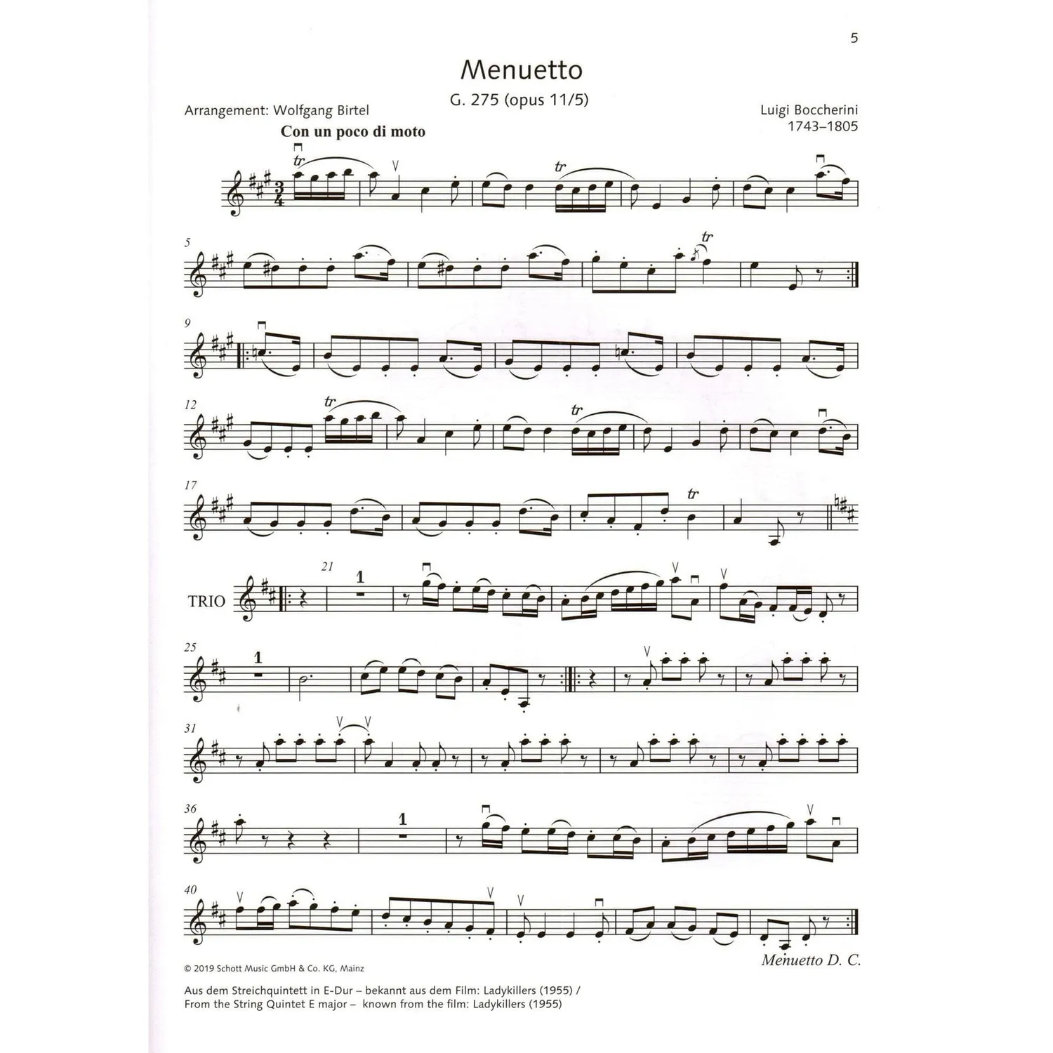 Birtel The Entertainer 33 Stücke Violine Klavier