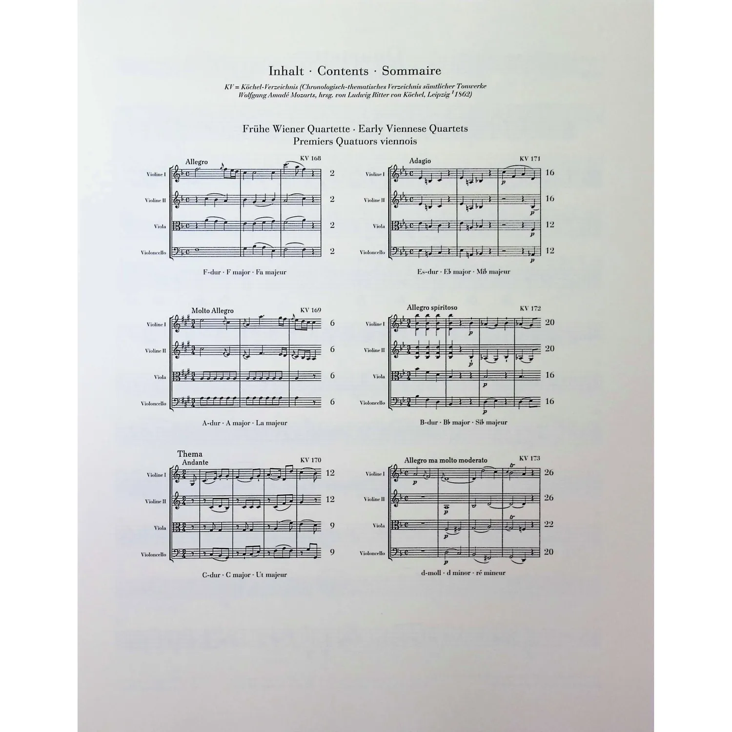 Henle Mozart Streichquartette Band II Noten Partitur Stimmen Urtext