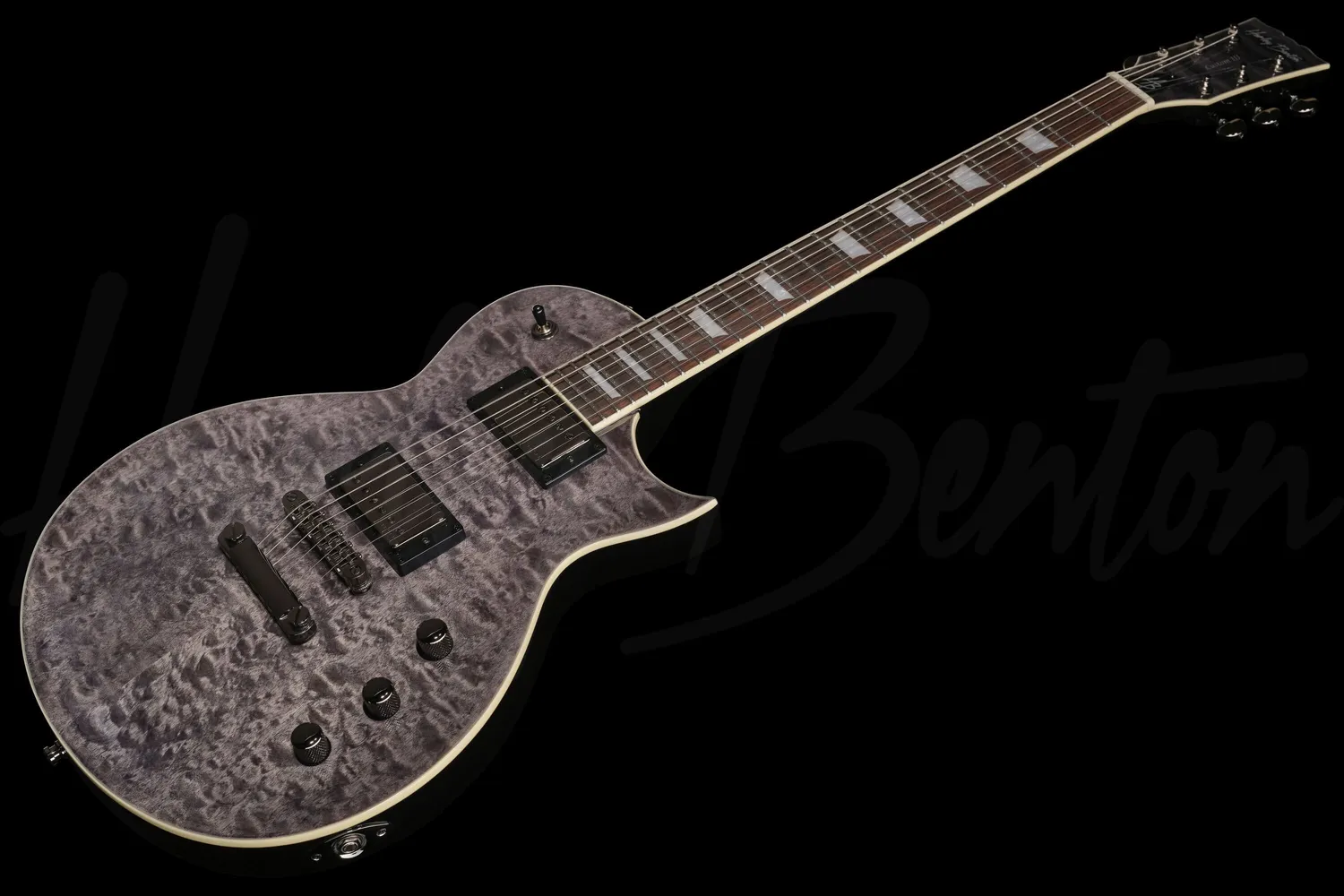 Harley Benton Vintage SC-Custom III E-Gitarre Quilt Midnight