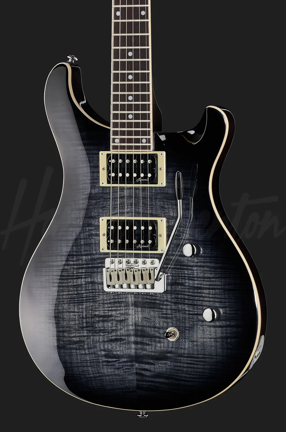 Harley Benton CST-24T Black Flame E-Gitarre Ahorn