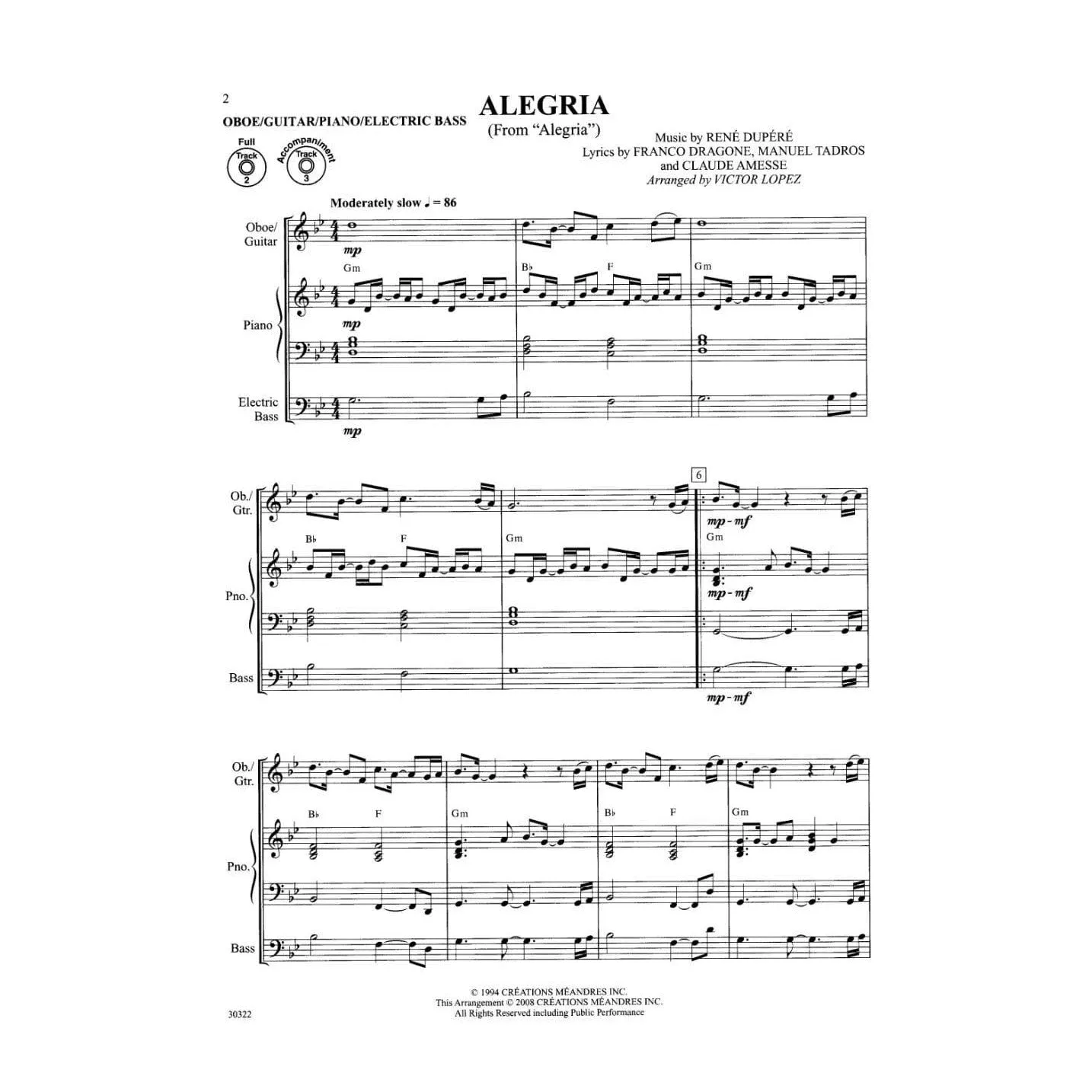 Alfred Flex-Able More Pops Ensemble-Noten Oboe Stimme