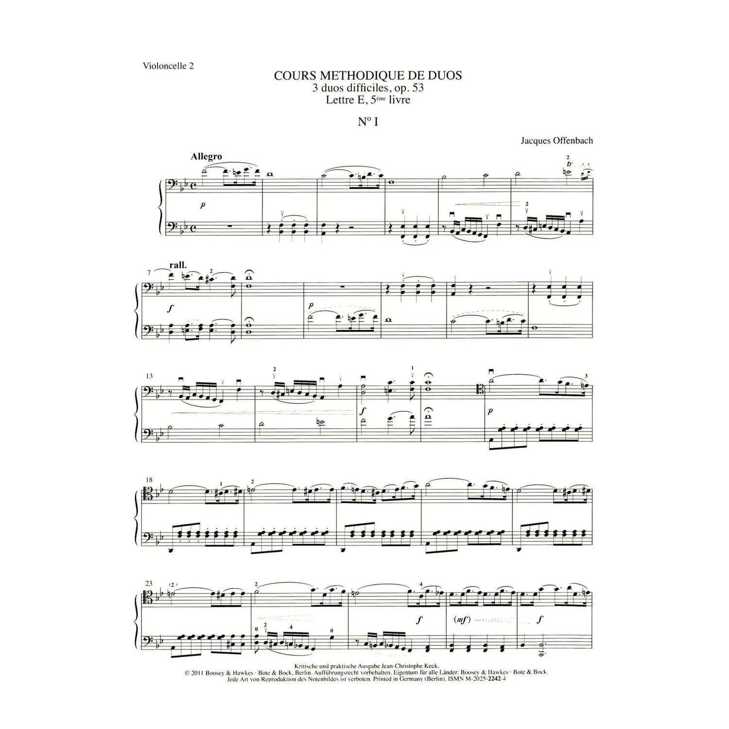 Shar Music Offenbach Vol.5 Cello Duette für zwei Celli