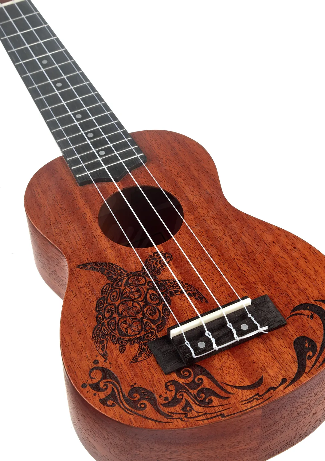 Harley Benton Kahuna-S Turtle Ukulele Sopran Mahagoni