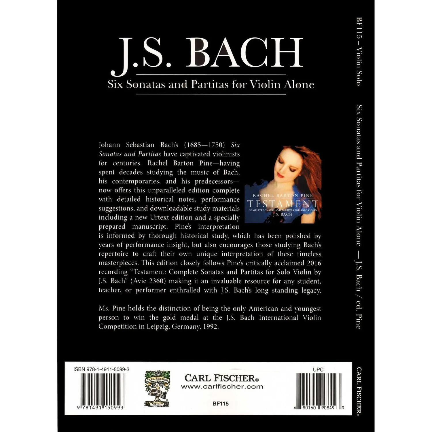 Carl Fischer Bach Sechs Sonaten Partiten Violine Noten