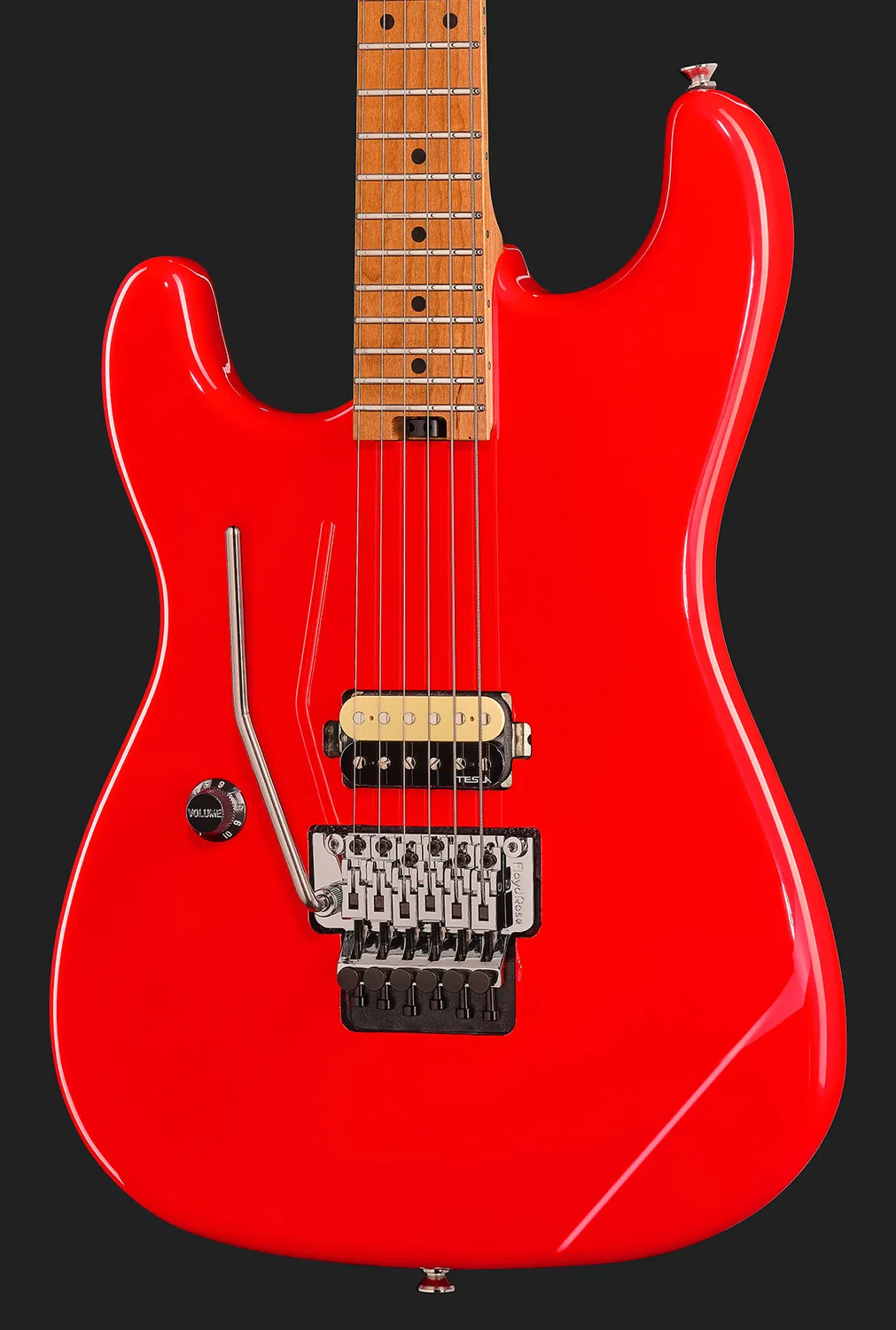 Harley Benton ST-80FR MN LH E-Gitarre Radiant Red Linkshand