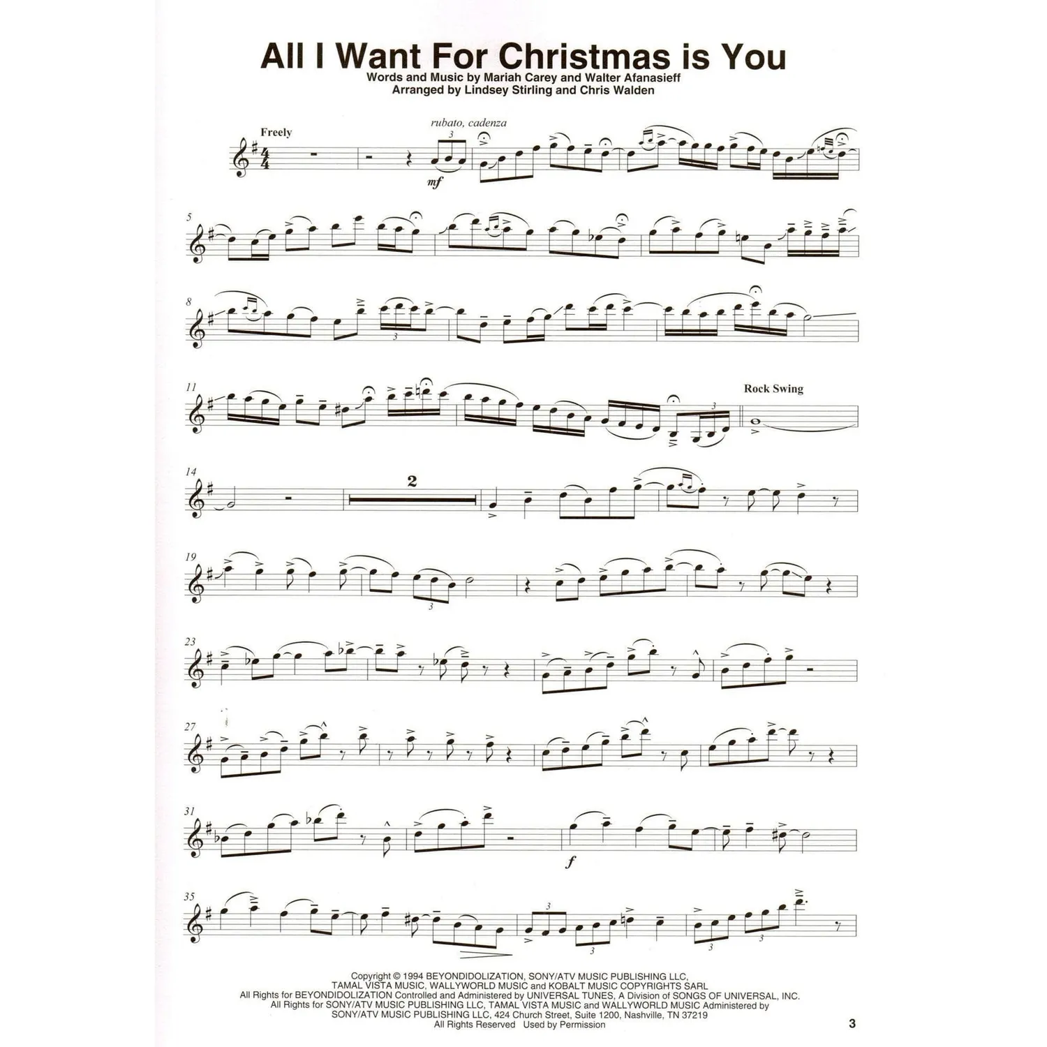 Hal Leonard Violin Play-Along Vol. 72 Lindsey Stirling Noten Winter