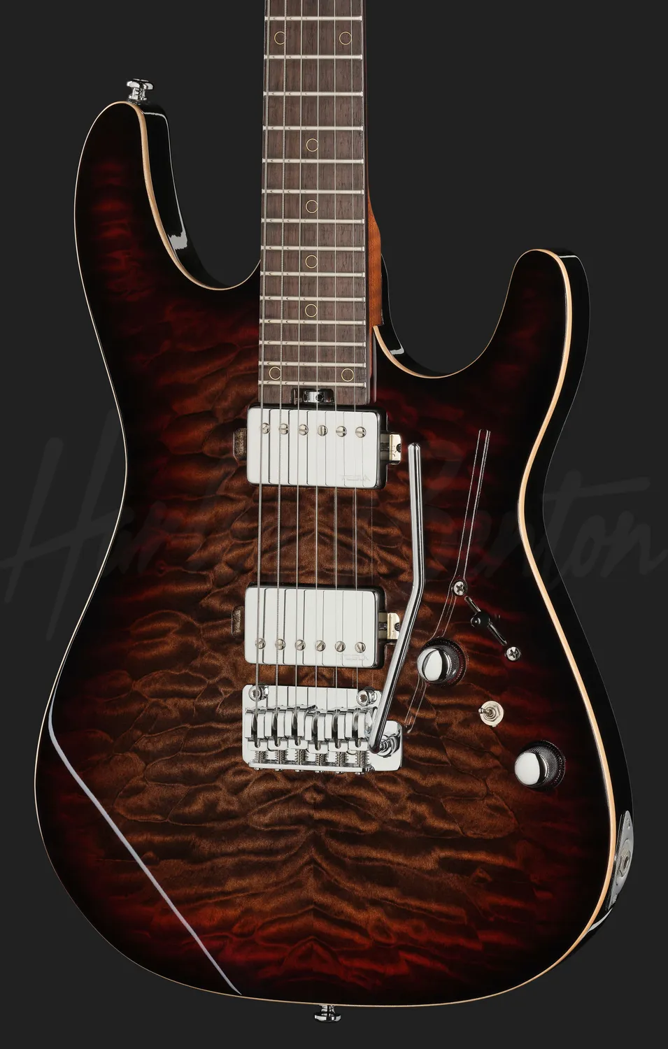 Harley Benton Progressive Fusion-IV E-Gitarre Dusk Glow Palisander