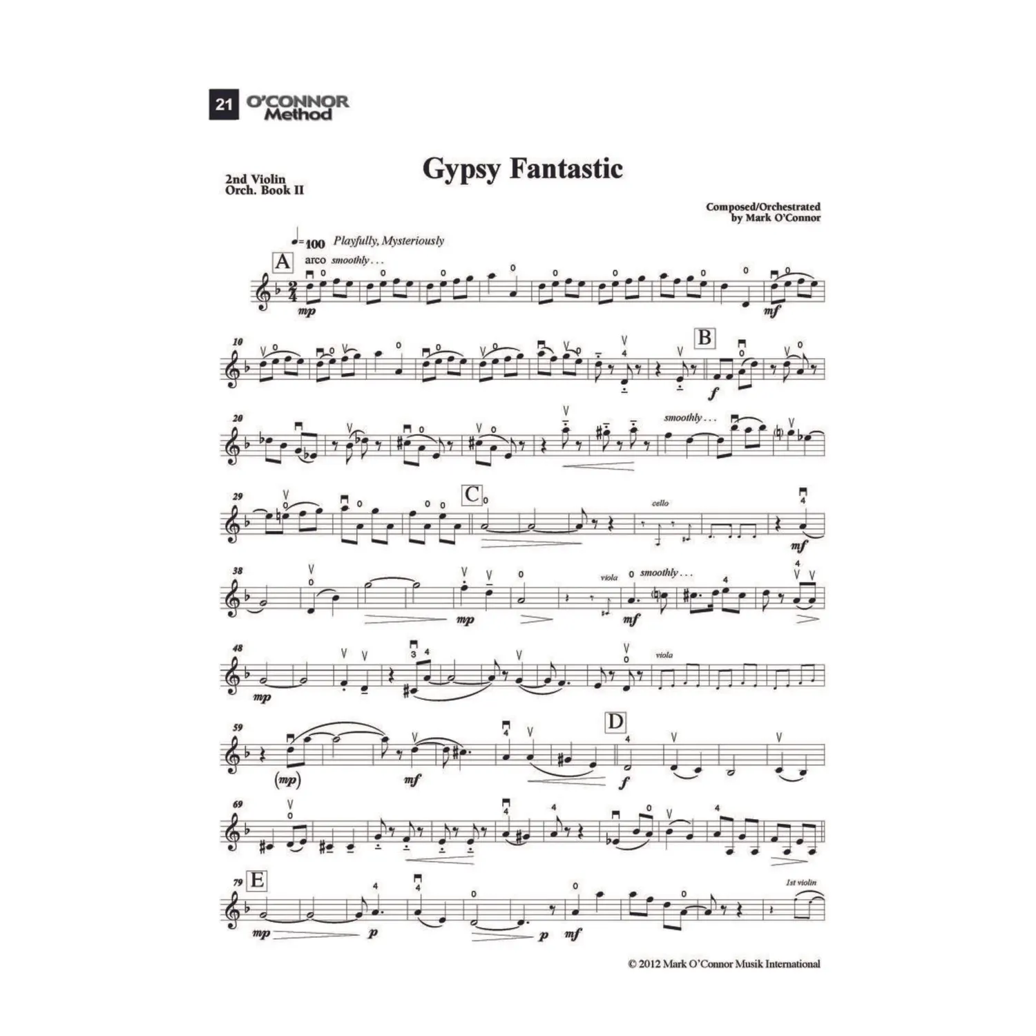 O'Connor Method Orchestra Book II Violine 2 Download，美国