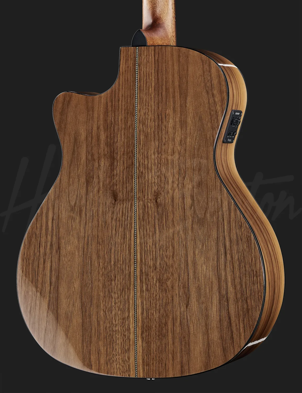 Harley Benton Custom CLG-414CE Bariton Westerngitarre Walnuss