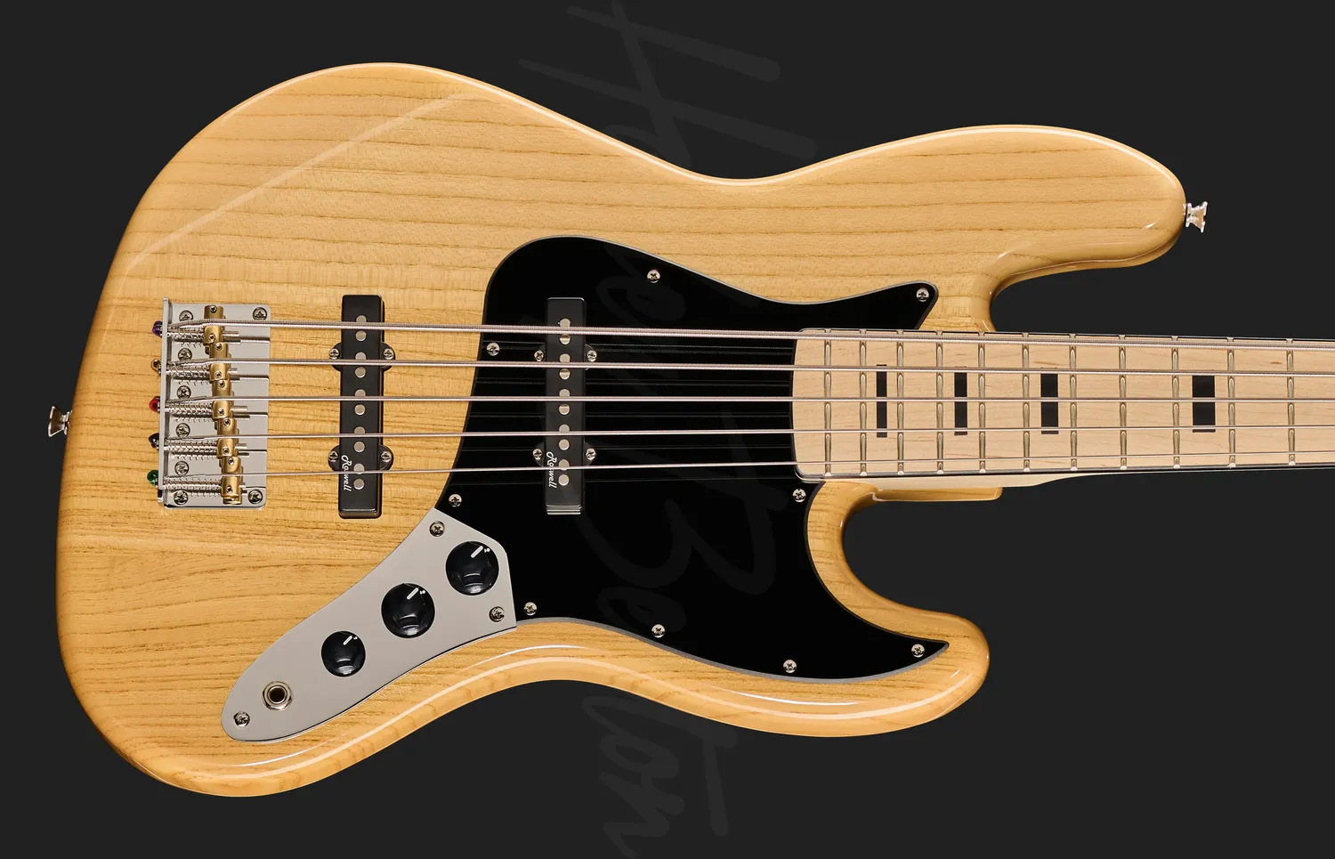 Harley Benton Vintage JB-75-5MN E-Bass Natur 5-saitig Esche