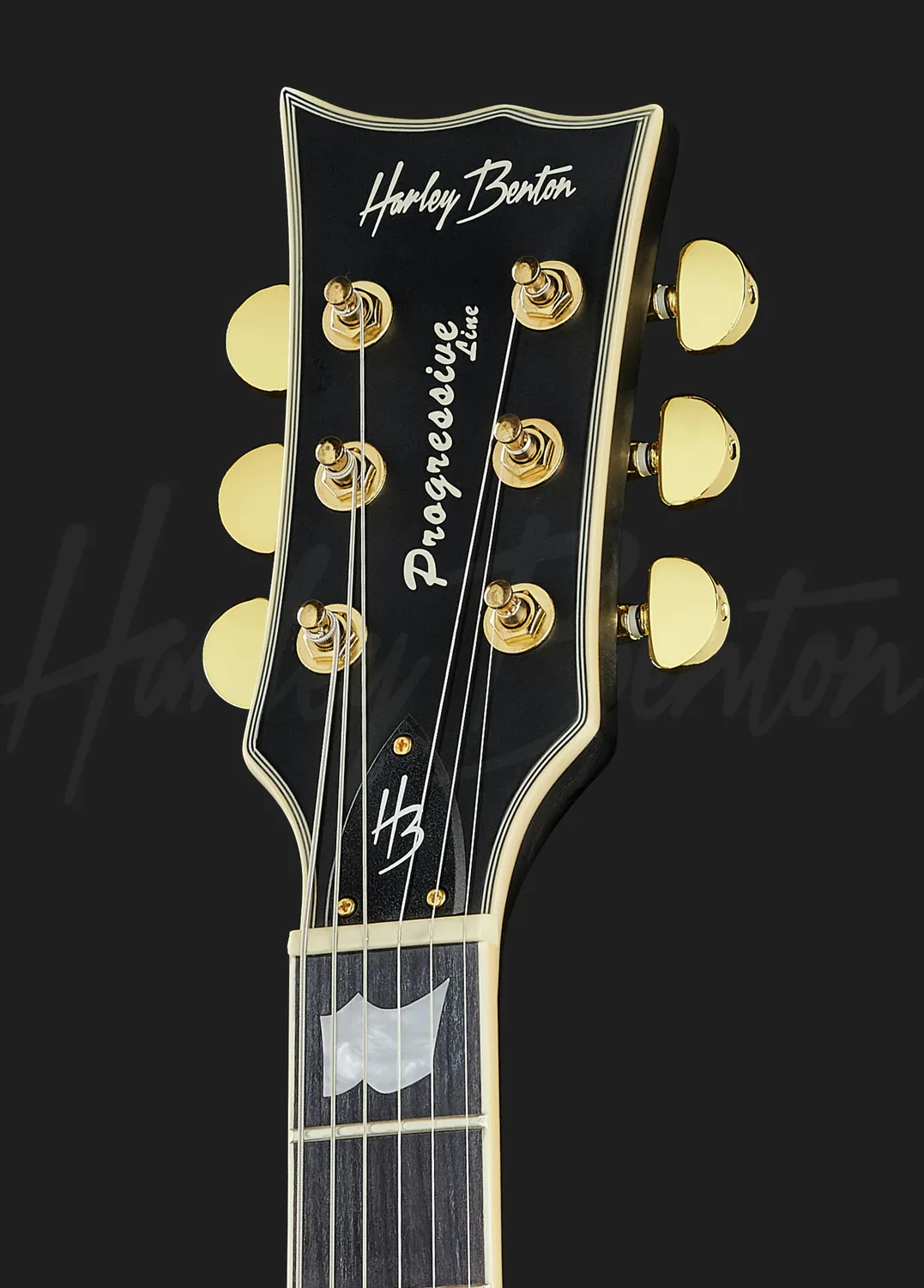 Harley Benton Vintage SC-1000 SBK E-Gitarre Satin Black Aktiv