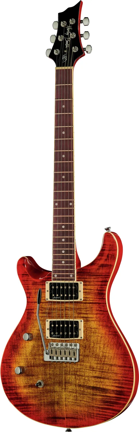 Harley Benton Deluxe Series CST-24T LH Paradise Flame E-Gitarre Tremolo