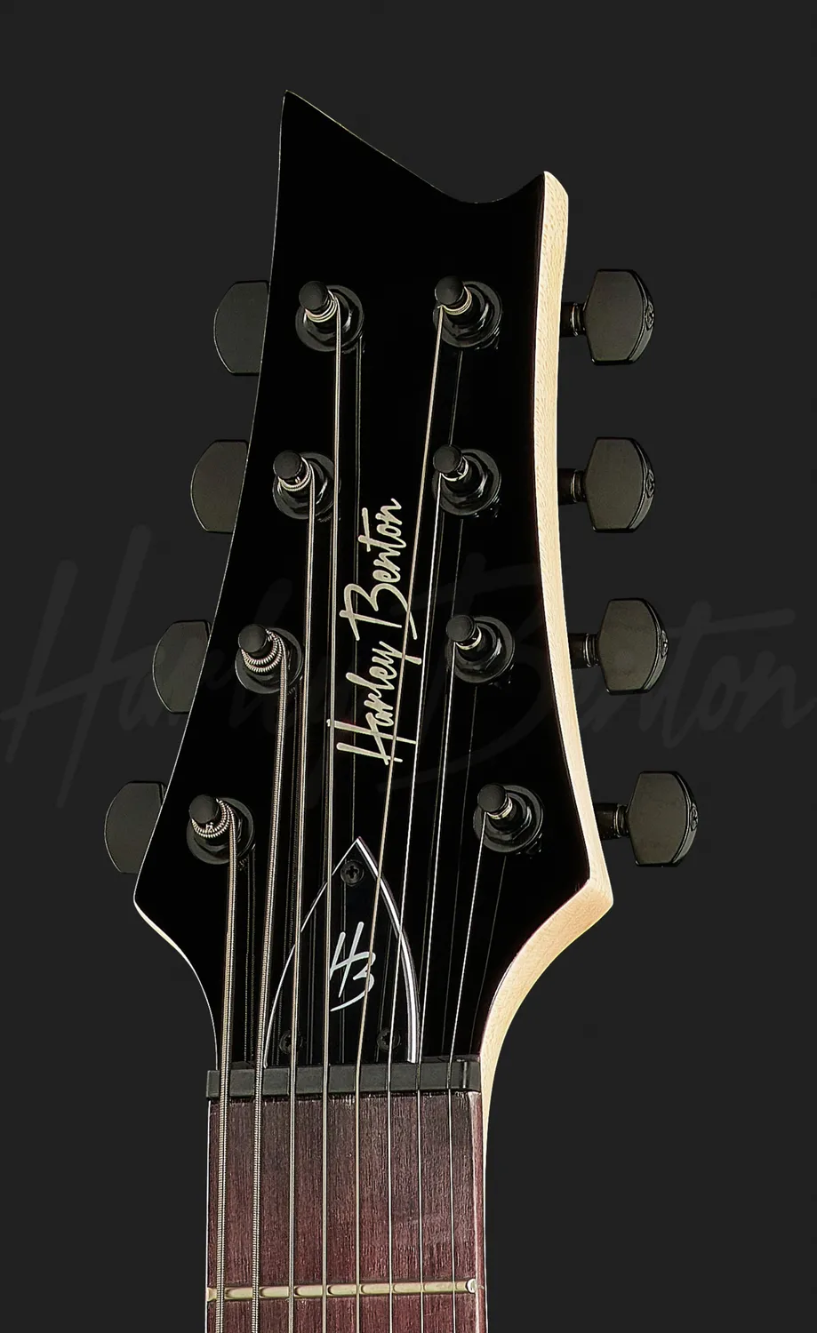 Harley Benton R-458 BK 8-Saiter E-Gitarre schwarz