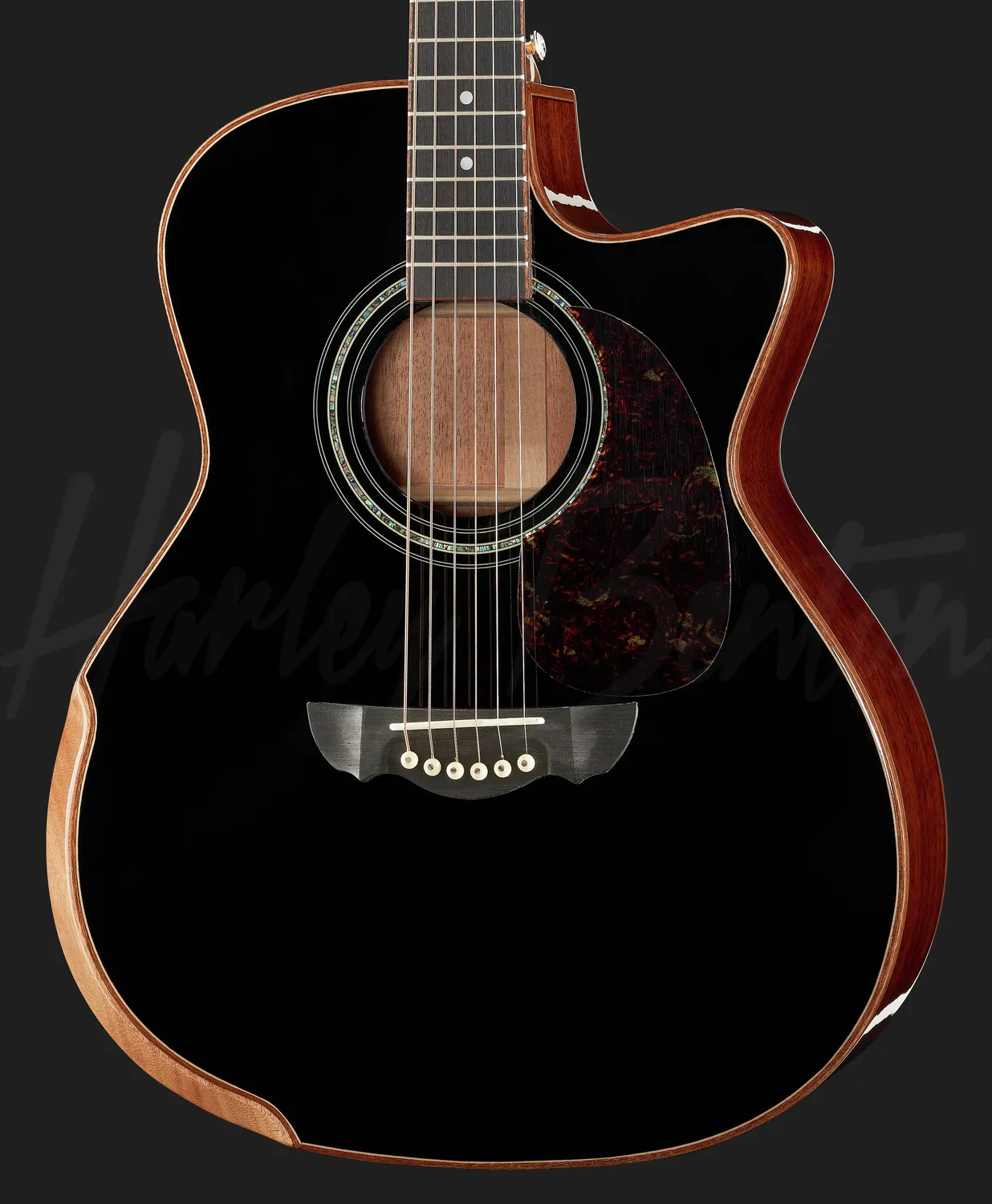 Harley Benton CLG-650SM-CE Westerngitarre schwarz