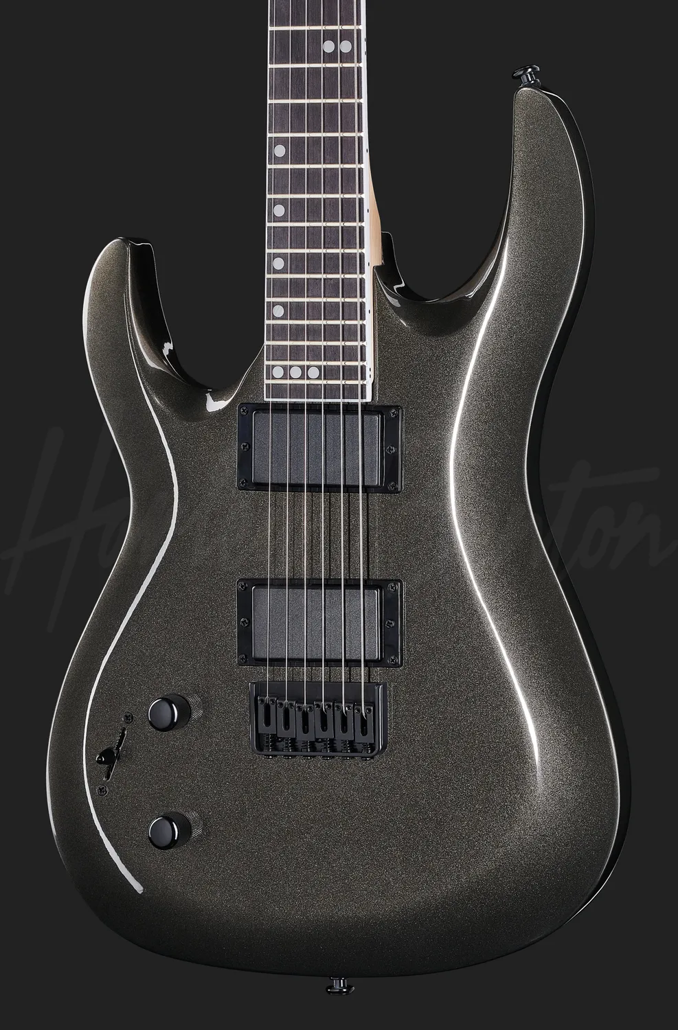 Harley Benton R-446LH E-Gitarre Graphite Metallic links