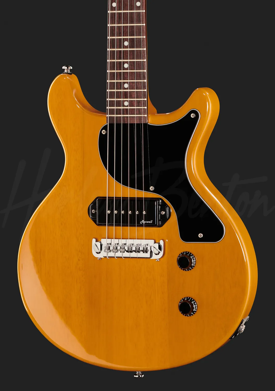 Harley Benton DC-Junior FAT E-Gitarre TV Yellow P90