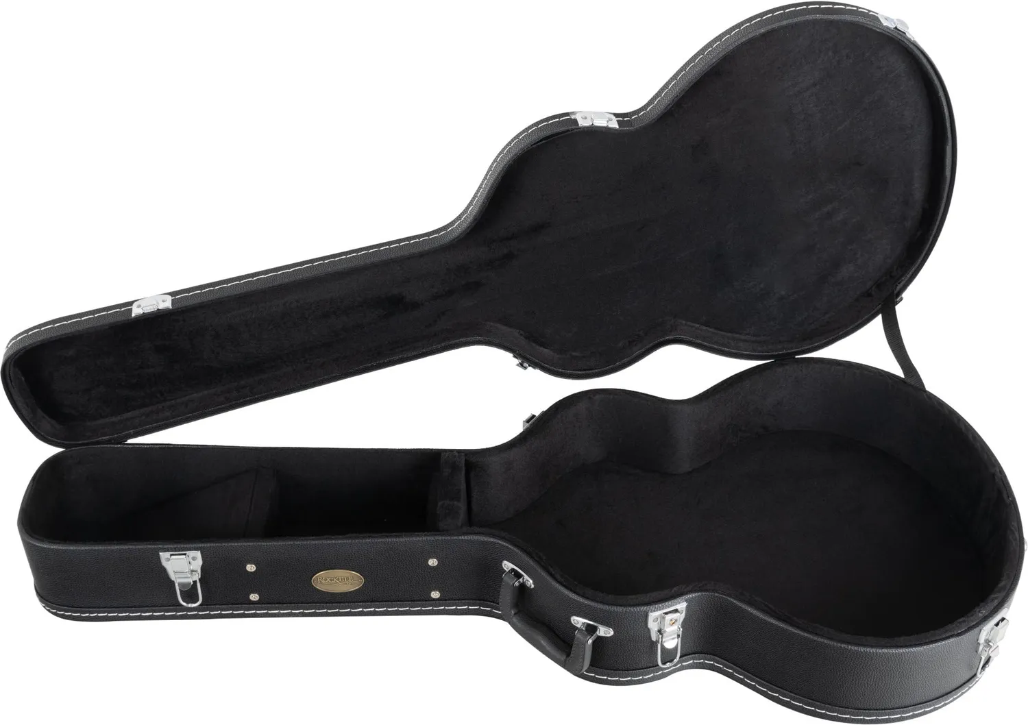 Rocktile Gitarrenkoffer Jumbo Jazz 4/4 Koffer schwarz 110 cm