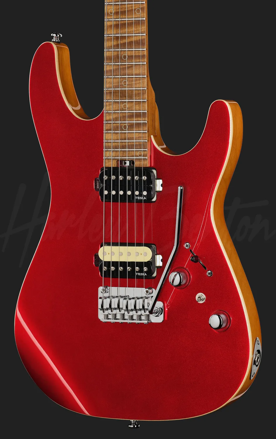 Harley Benton Fusion-IV HH MN RM E-Gitarre Red Metallic Tremolo