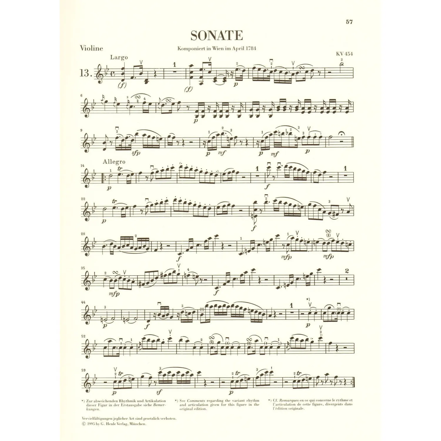 Mozart Violinsonaten Band 3 Violine Klavier Henle Urtext
