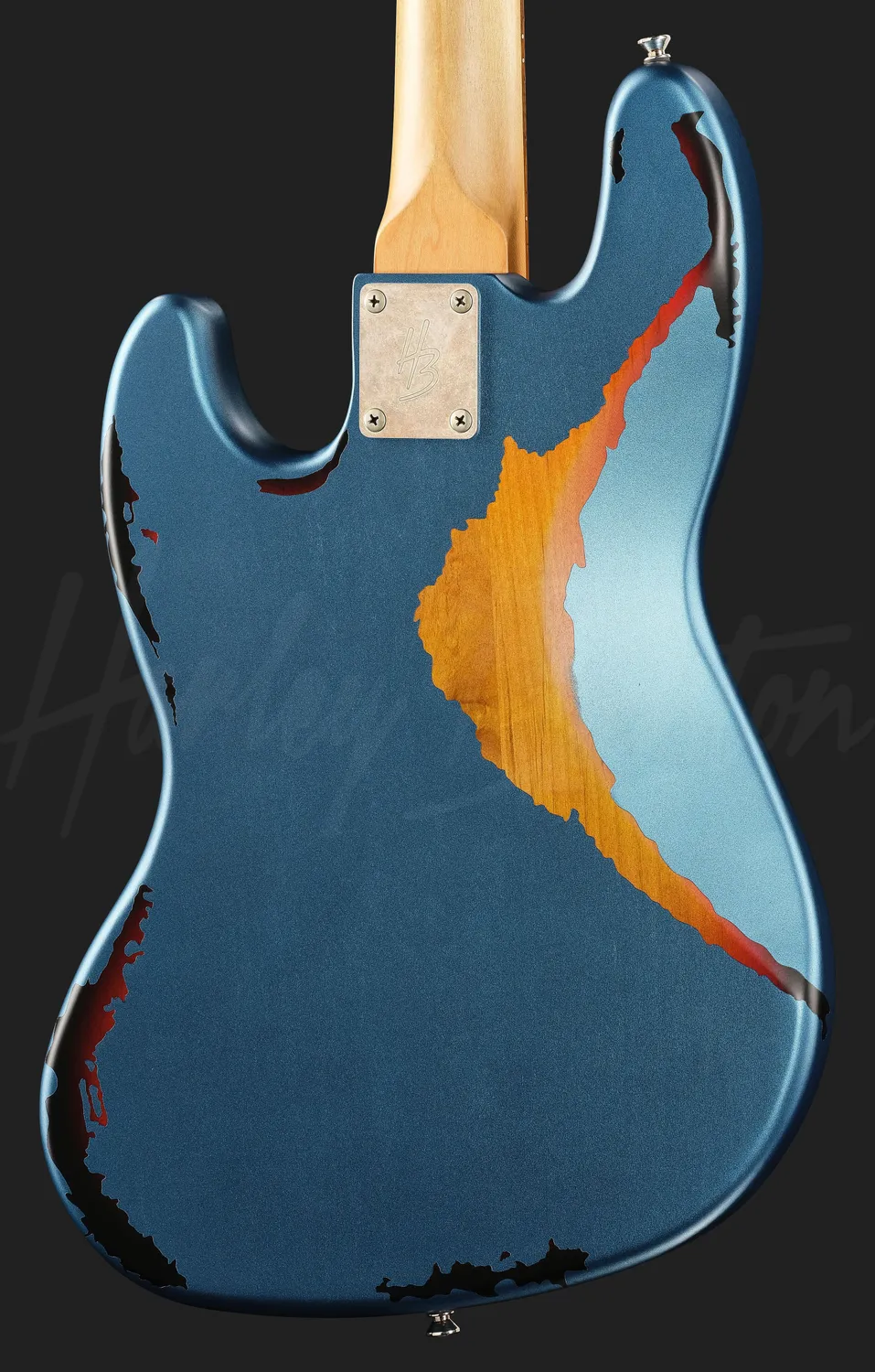 Harley Benton JB-62HA LPB over SB E-Bass Erle aged