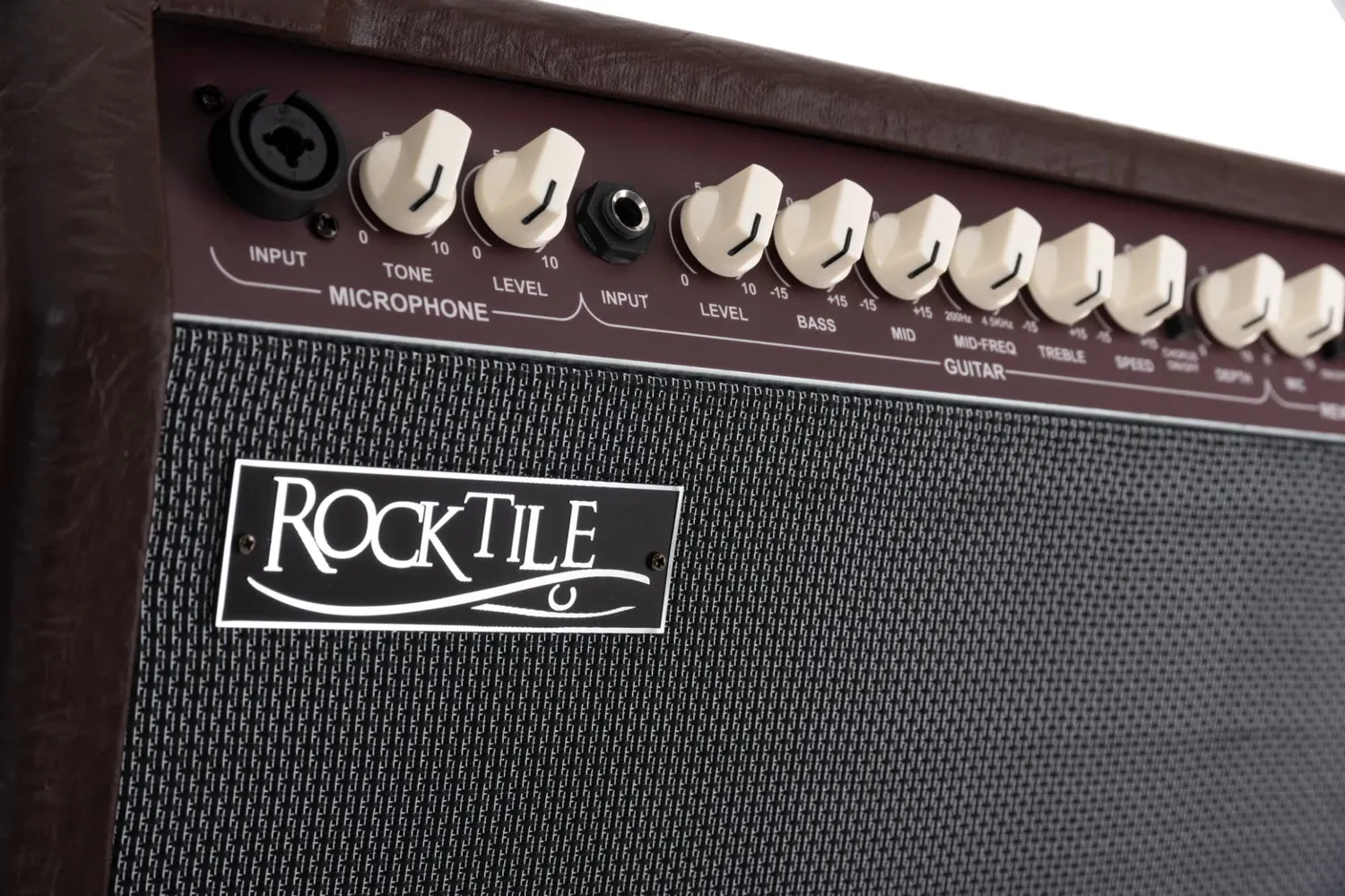 Rocktile AA-60 Eric Akustikverstärker 60W braun 2-Kanal