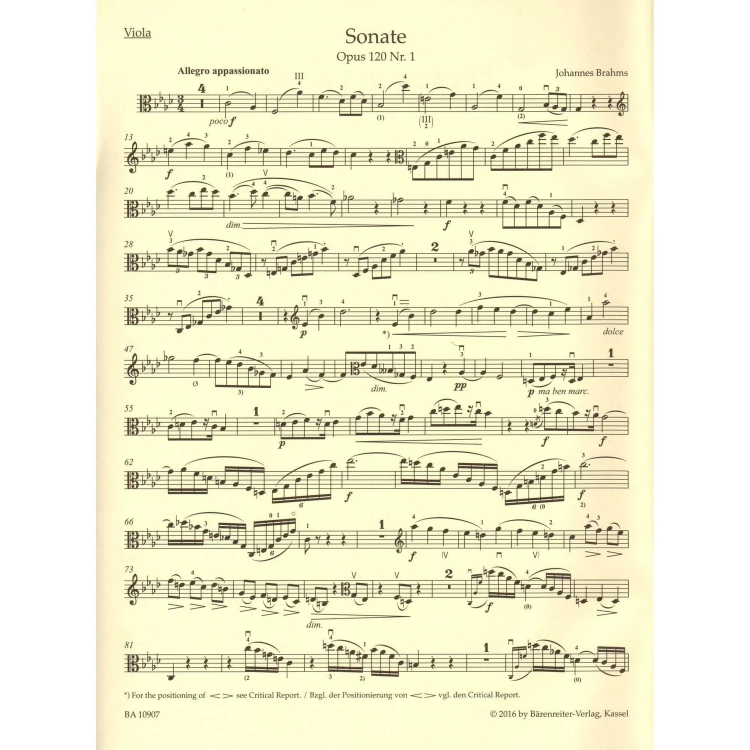 Brahms Sonaten Op 120 Viola Klavier Bärenreiter Urtext