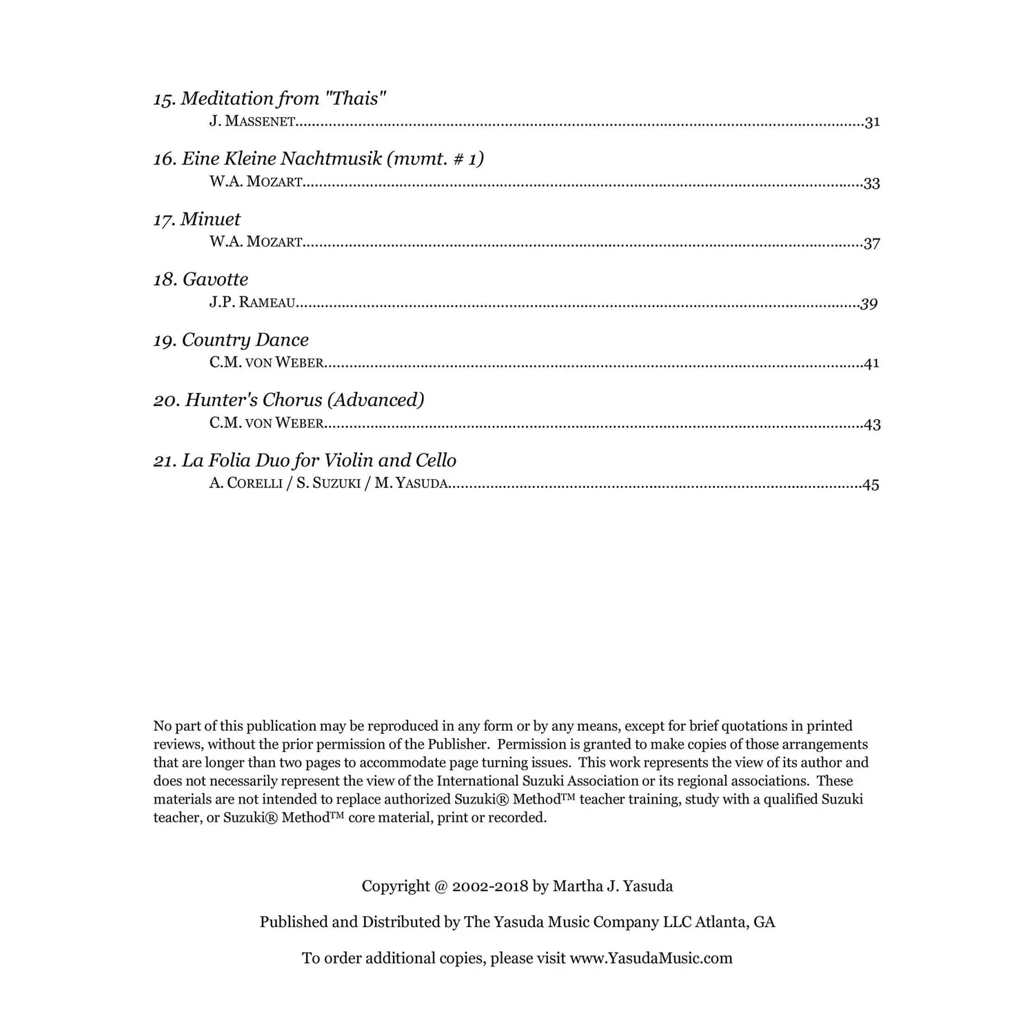 Yasuda Harmonious Melodies Vol. II Violine Cello Download