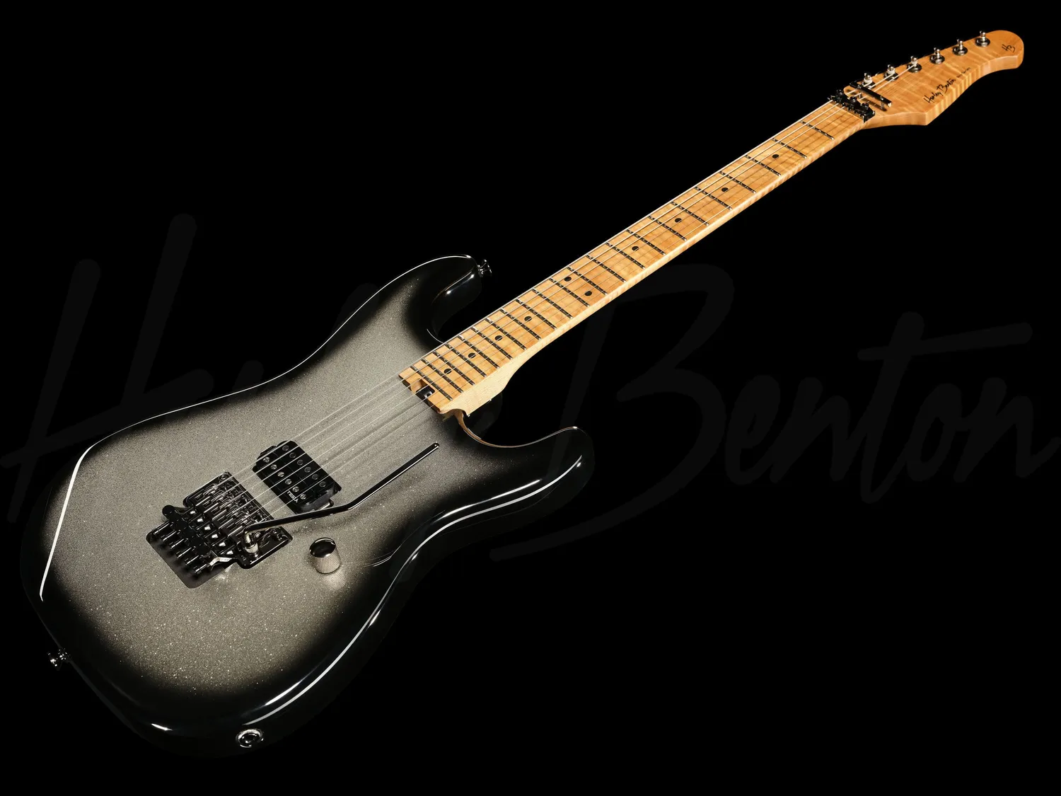 Harley Benton ST-80FR MN E-Gitarre Silver Sparkle