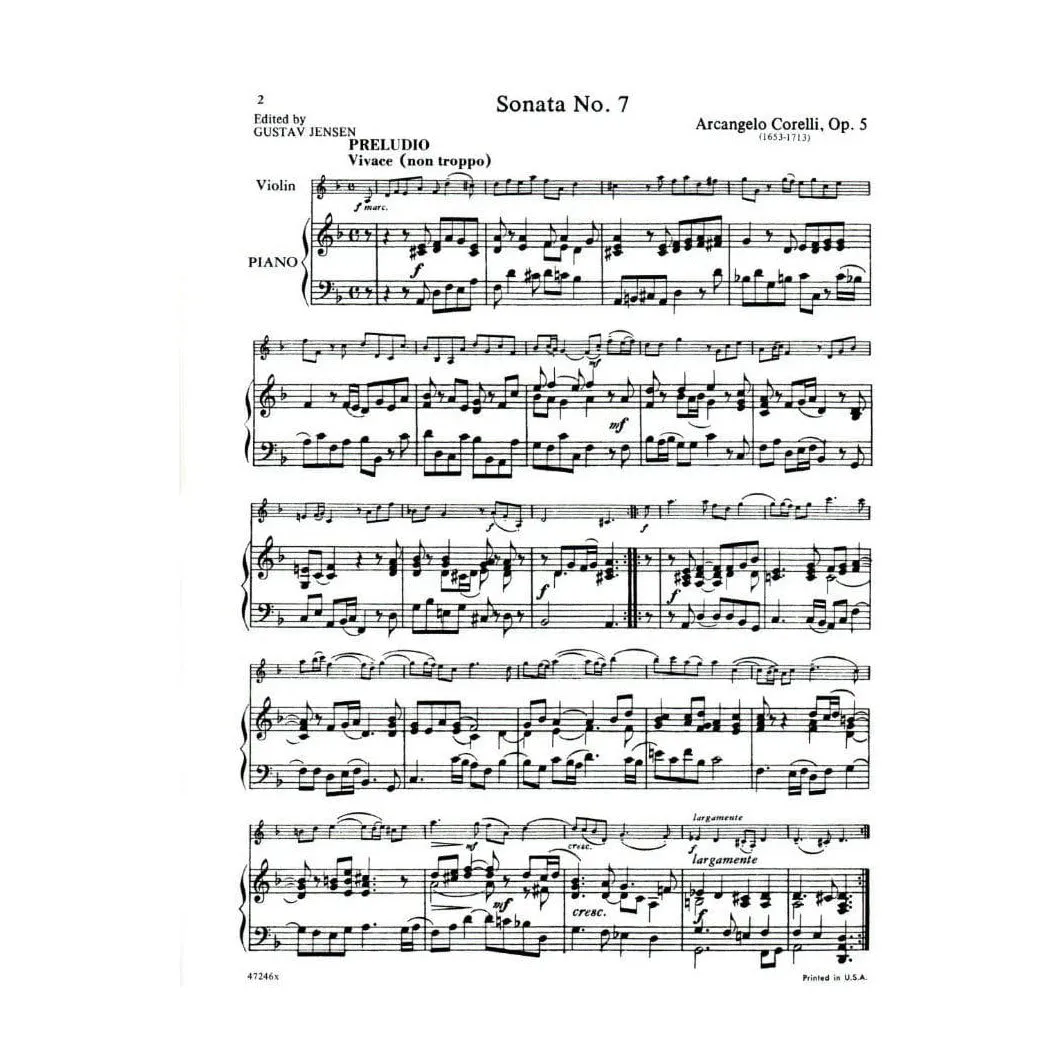 Schirmer Corelli 12 Sonaten Op.5 Bd.2 Violine Noten