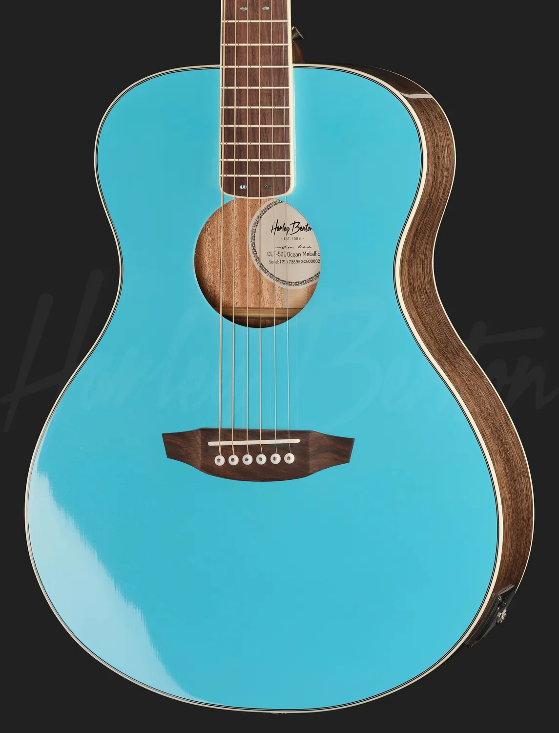 Harley Benton Custom Line CLF-50E Westerngitarre Ocean Metallic