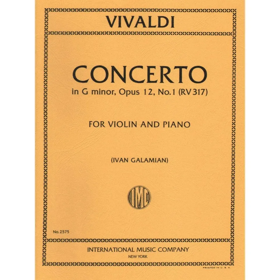Shar Music Vivaldi RV 317 Violinnoten g-Moll Violine Klavier