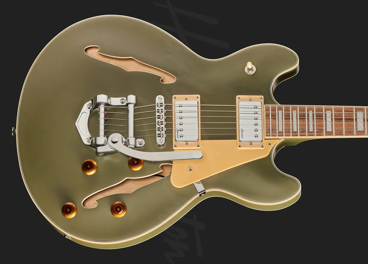 Harley Benton HB-35Plus Tremolo E-Gitarre Olive Drab