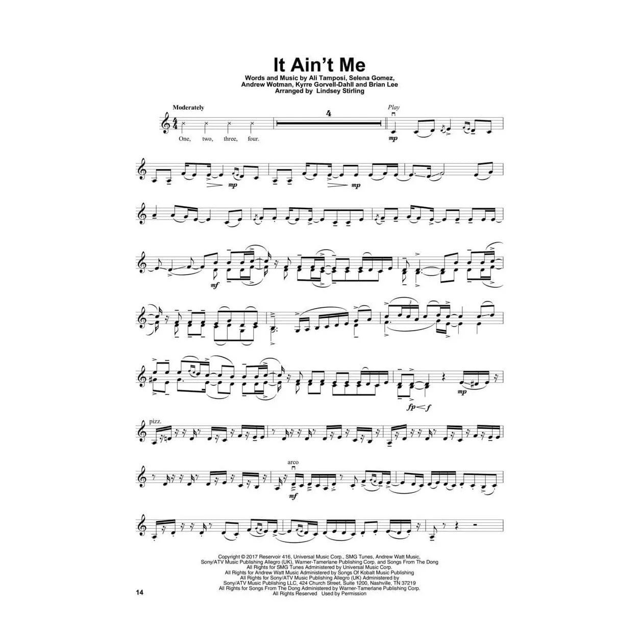 Hal Leonard Violin Play-Along Noten Vol. 79 Lindsey Stirling