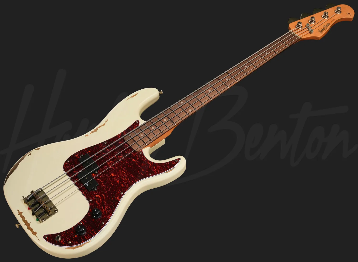 Harley Benton PB-62LA E-Bass Aged Olympic White Precision