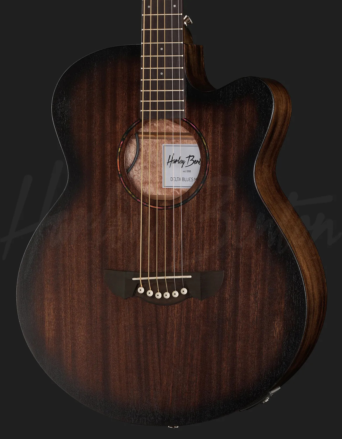 Harley Benton Delta Blues MJCE Westerngitarre Mahagoni