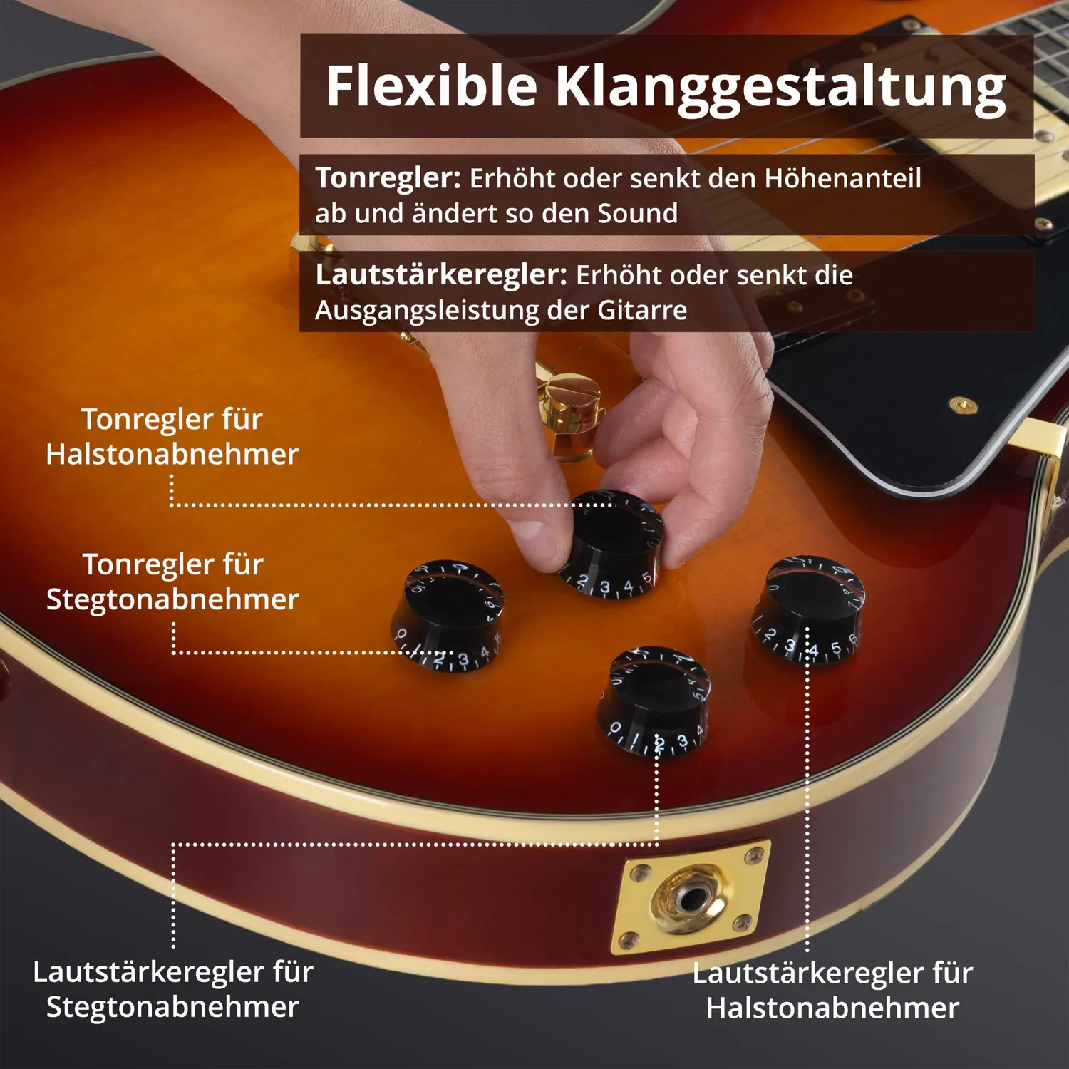 Rocktile Pro L-200OHB E-Gitarre Orange Honey Burst
