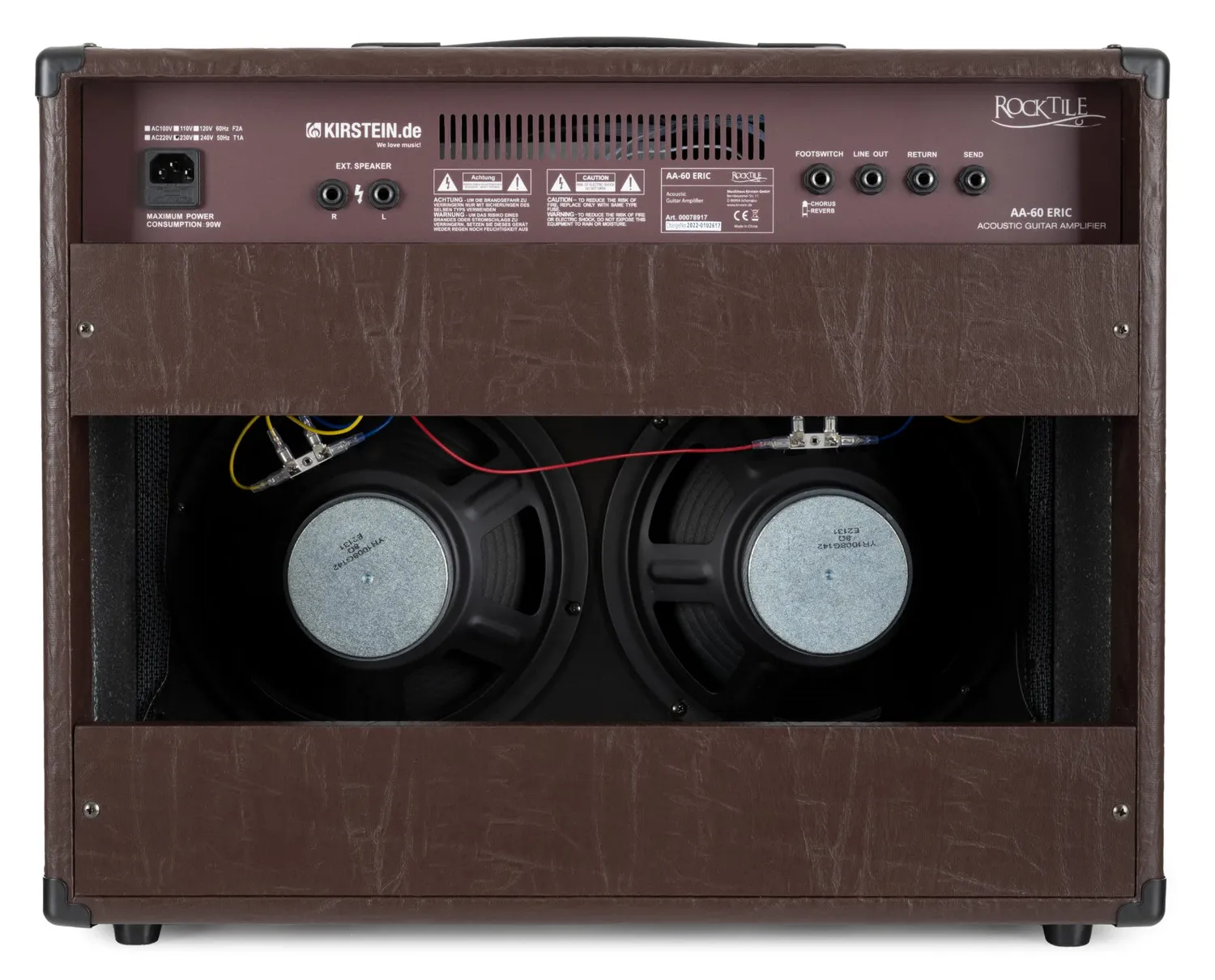 Rocktile AA-60 Eric Akustikverstärker 60W braun 2-Kanal