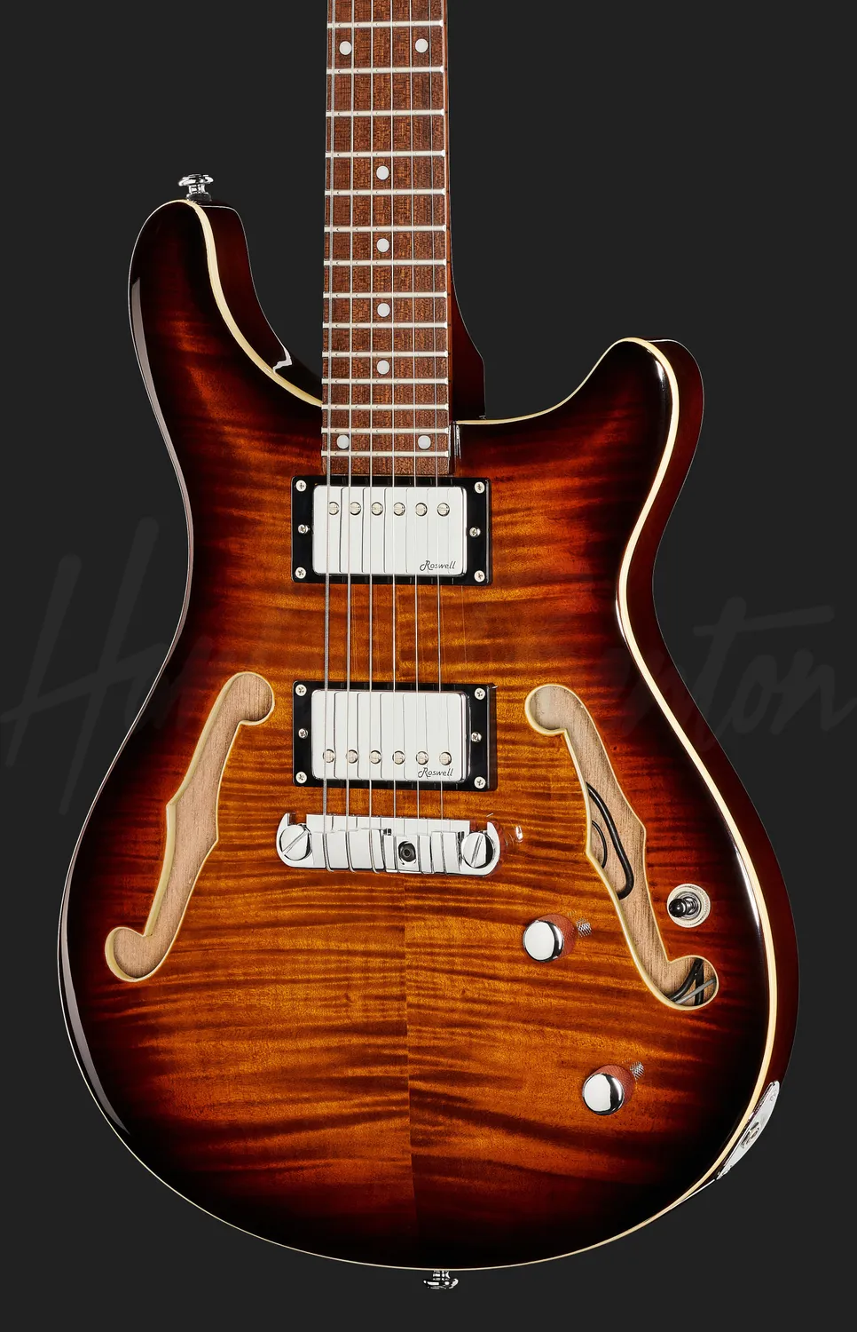 Harley Benton CST-24HB Tortoise Flame E-Gitarre halbakustisch