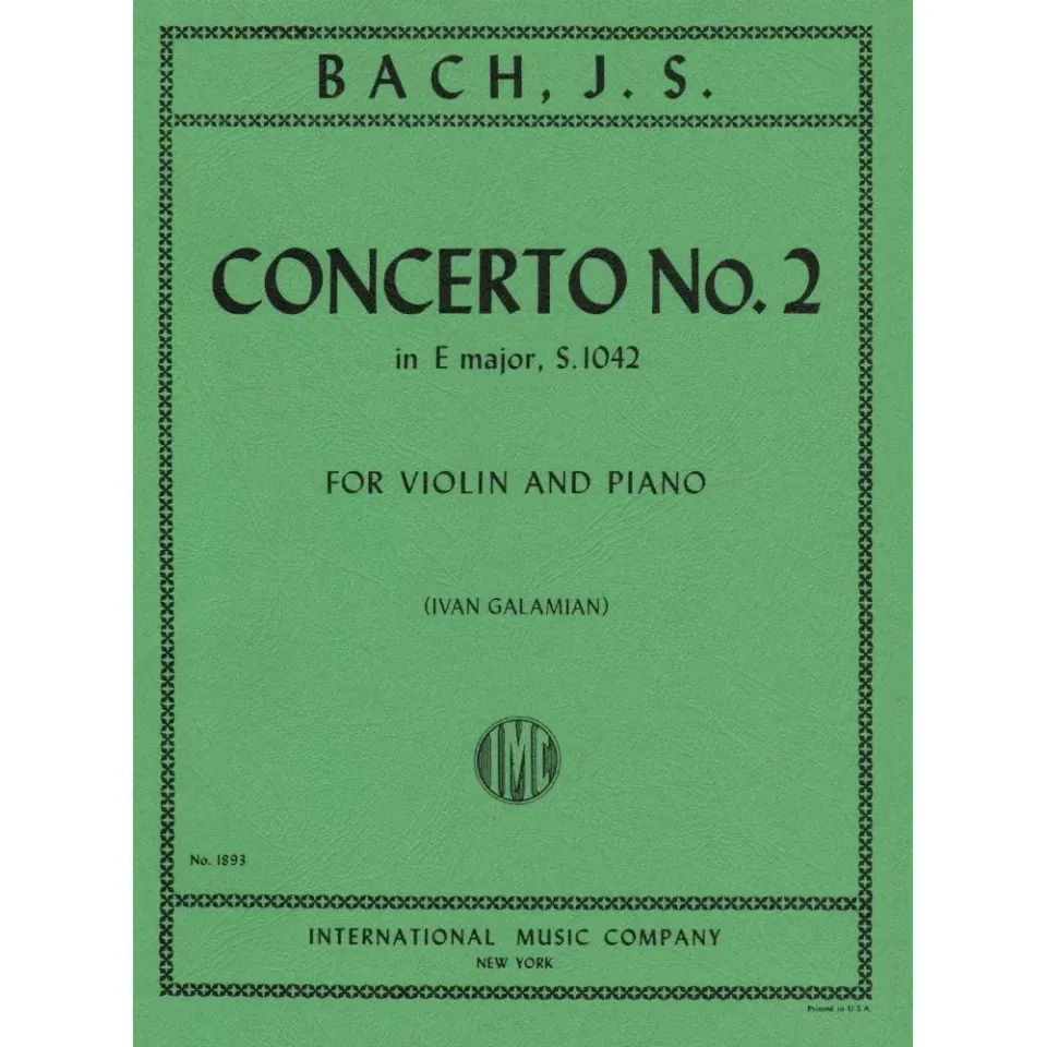 Shar Music Bach Konzert Nr. 2 E-Dur BWV 1042 Violinnoten Galamian