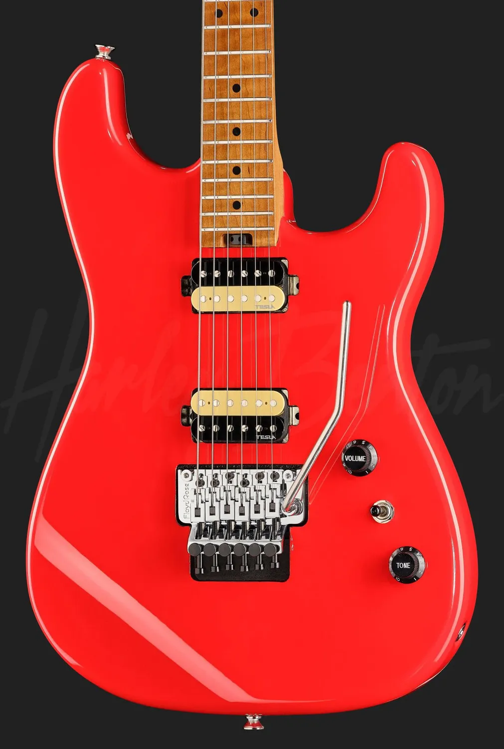 Harley Benton ST-80FR MN HH E-Gitarre Radiant Red